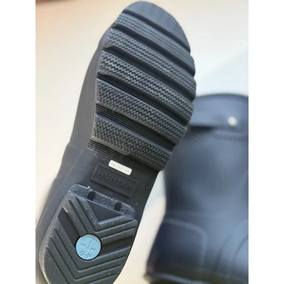 Hunter Women Original Short Matte Black Rain Boots WFS1000RMA Size US 10 UK 8 - Picture 11 of 11